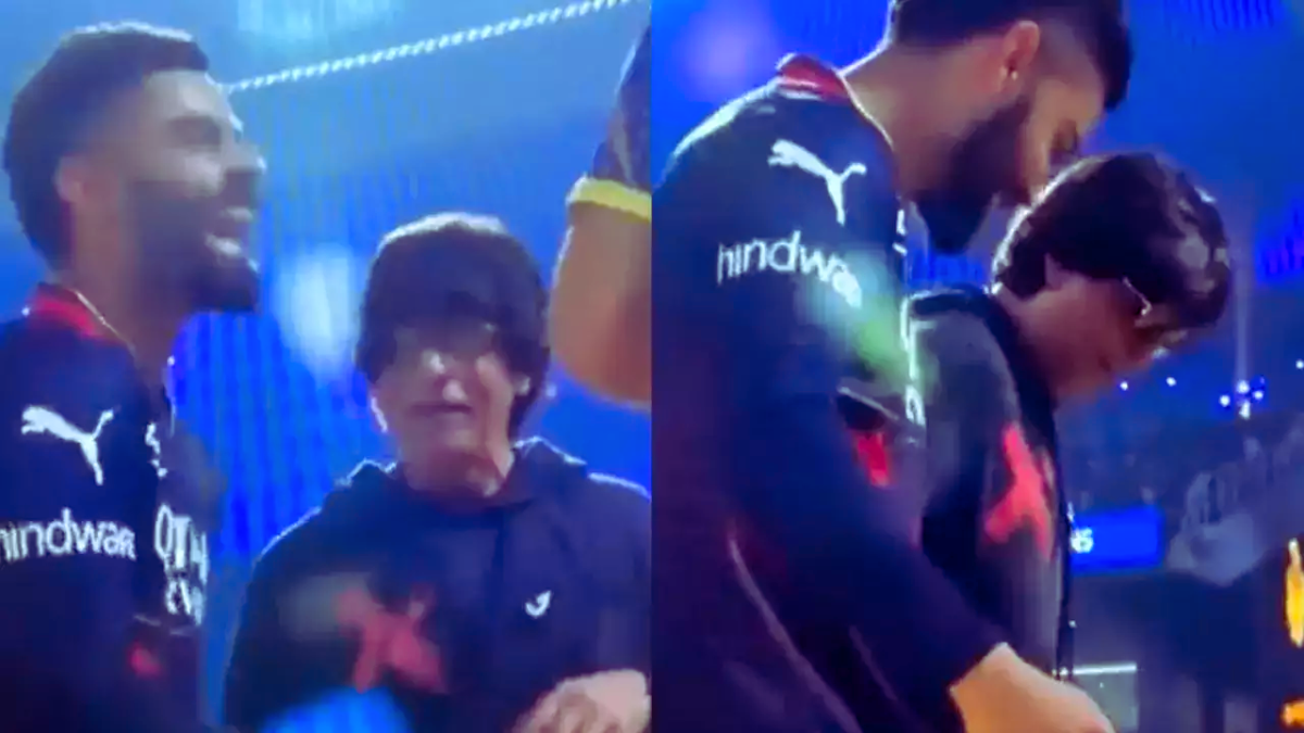 Watch : The King of Bollywood Shah Rukh Khan teaches King Kohli Jhoome Jo Pathaan Dance step in a viral video!