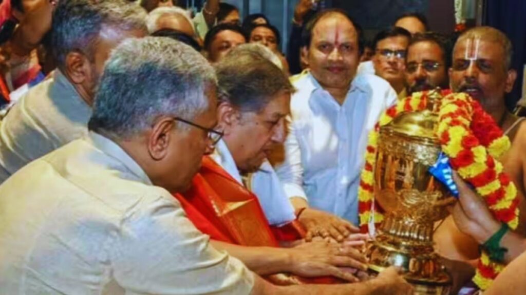 Chennai Super Kings Seek Blessings at Tirupathi Temple After Clinching Fifth IPL Trophy
