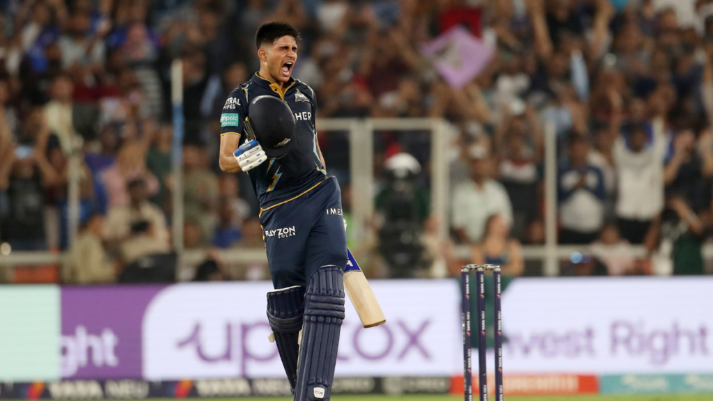 IPL 2023 : Watch Shubman Gill become the 2nd Indian since Virat Kohli to score more than 2 Centuries in single season!