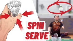 What is the meaning of spin serve technique in Badminton and who were the first inventors? Read out.