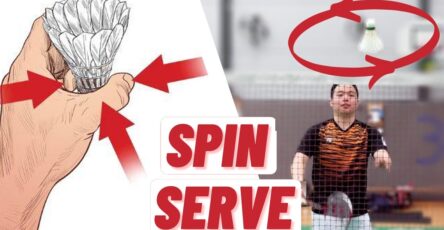 What is the meaning of spin serve technique in Badminton and who were the first inventors? Read out.