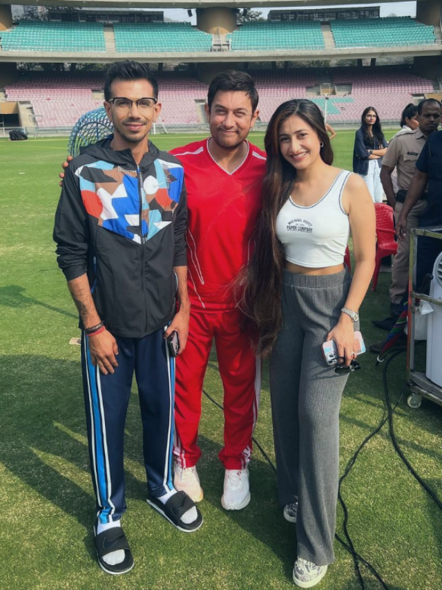  Dhanashree and Chahal meets Aamir Khan