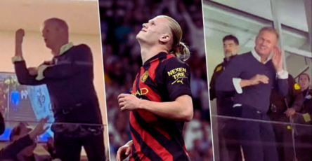 Watch : Erling Haaland's father Alfie Haaland escorted out of a corporate box at the Santiago Bernabeu!