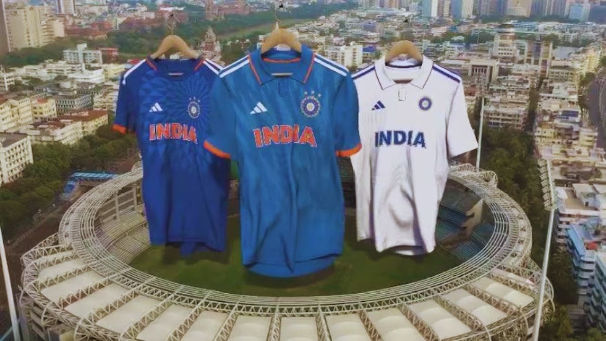BCCI Reveals Team India New Jersey With Three Stripes