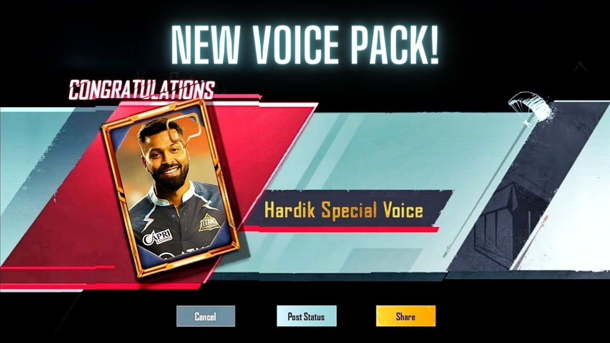 Hardik pandya, Voice pack, BGMI