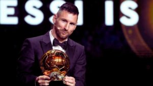 Lionel Messi wins his 8th FIFA Ballon D'or award at France. Haaland-Mbappe finish 2nd & 3rd