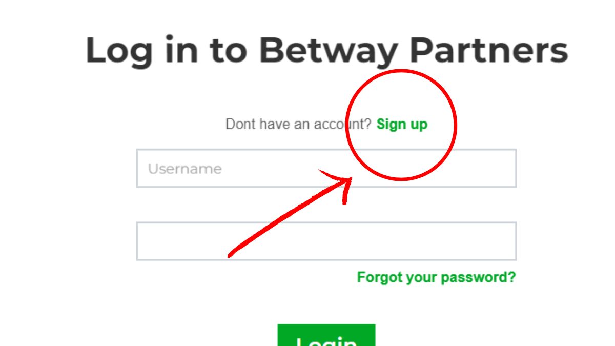 betway sign up option