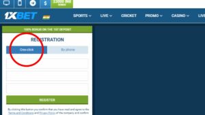 one click registration at 1xBet