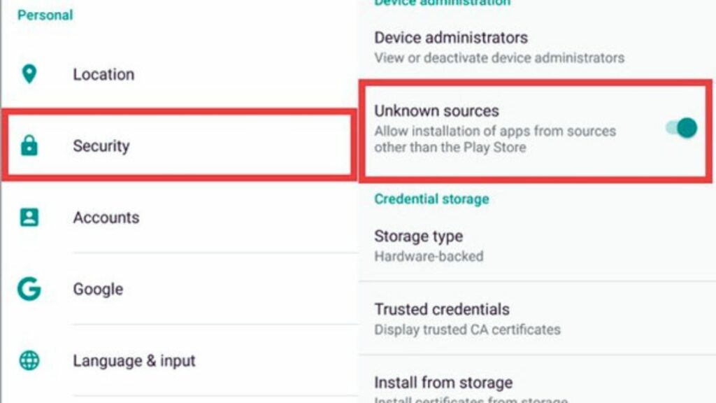 allow access to apk files