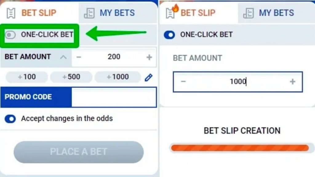 one click bet on MostBet