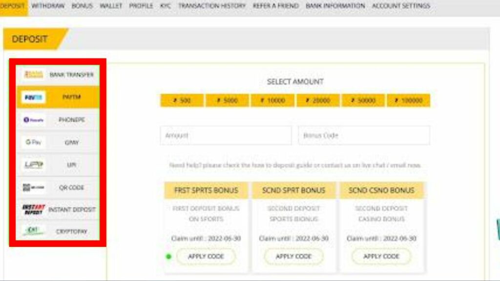 Deposit methods