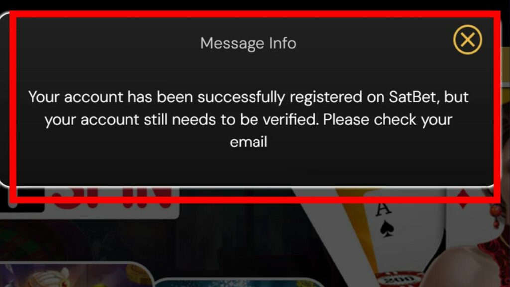 Verify your account
