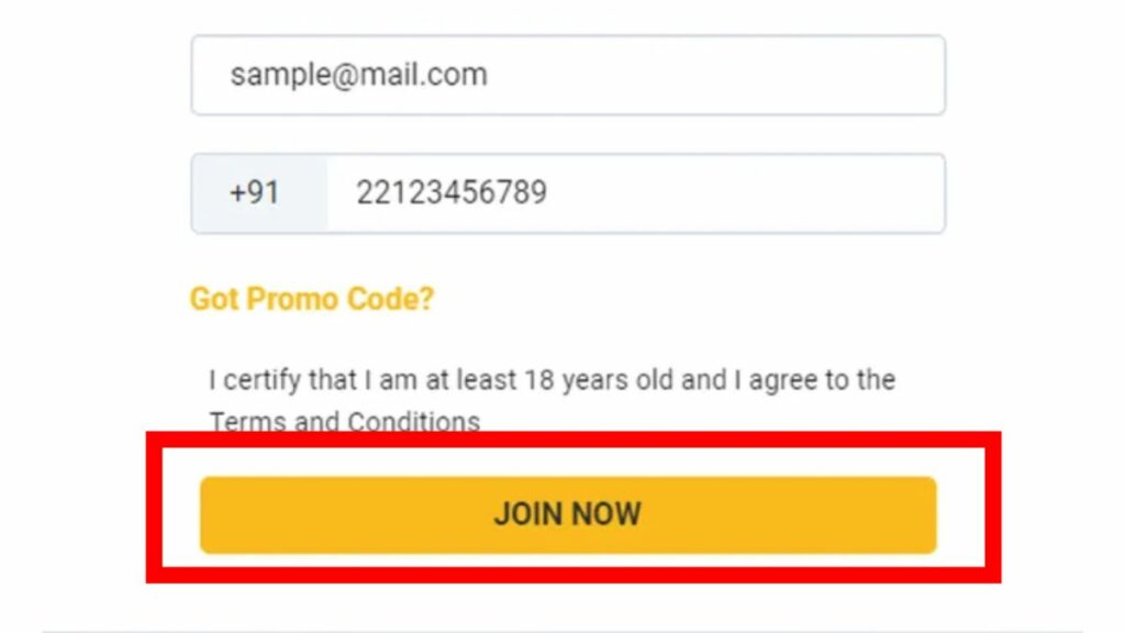 Complete the registration