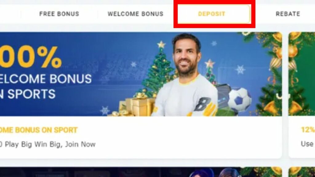 Click on deposit and enter details