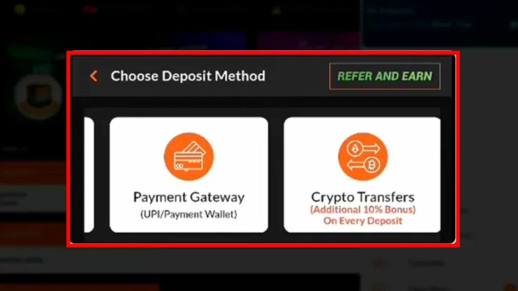 deposit method at Fair play