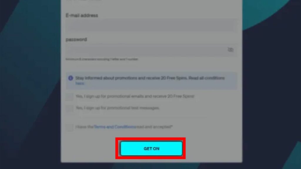 Confirm the registration