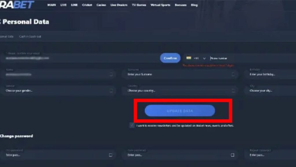verify your account