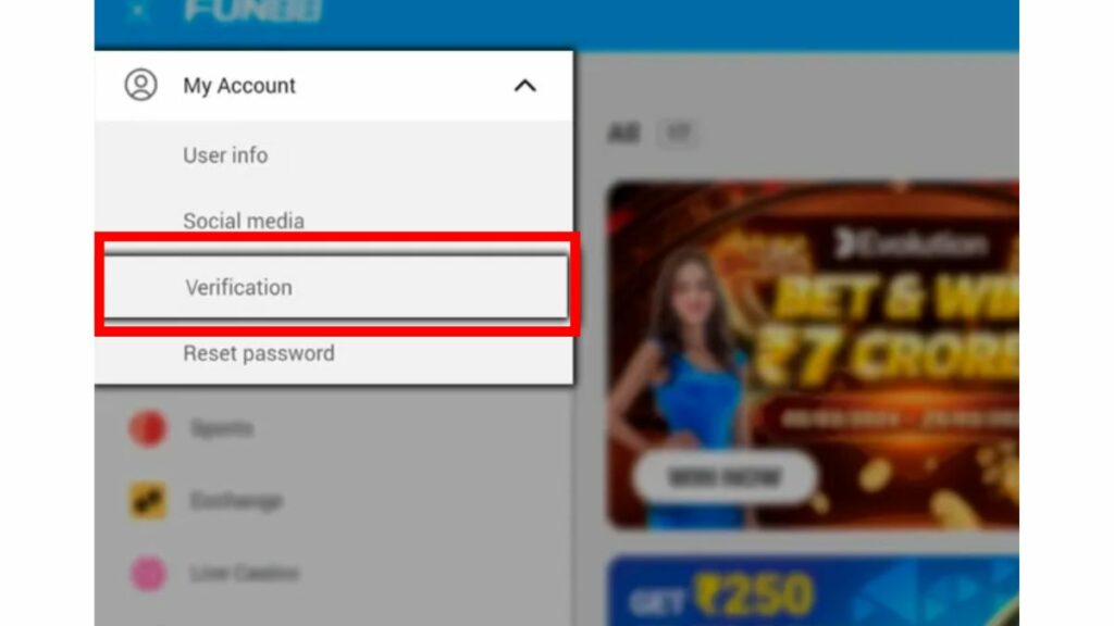Verification of account