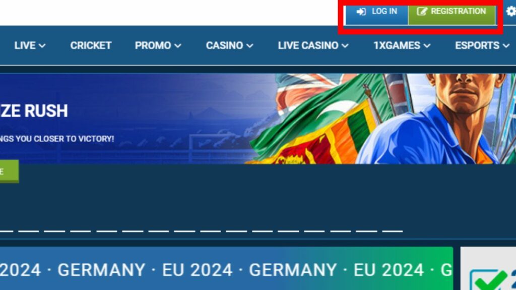 1xBet home page