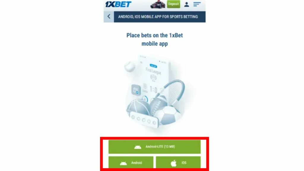 Download the 1xbet app