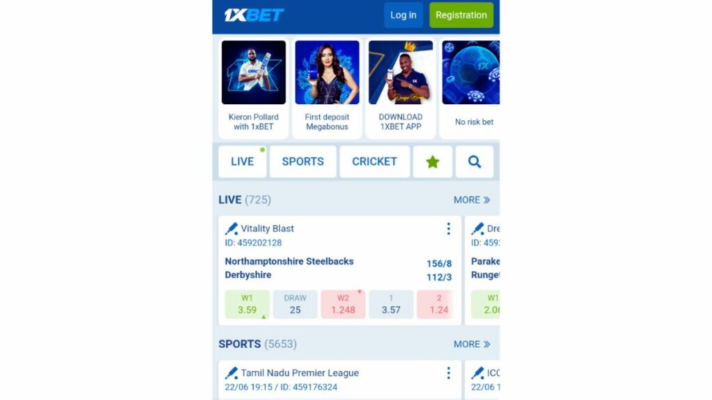 1xbet home page