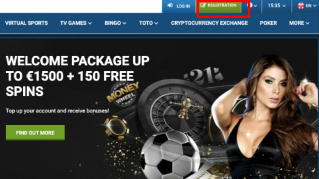 1xBet registration