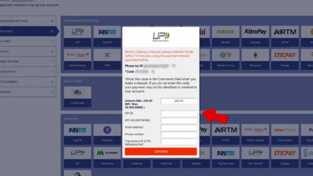 Deposit at Paripesa