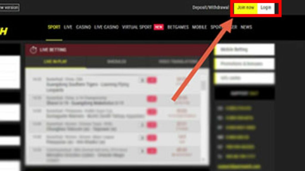 Parimatch registration