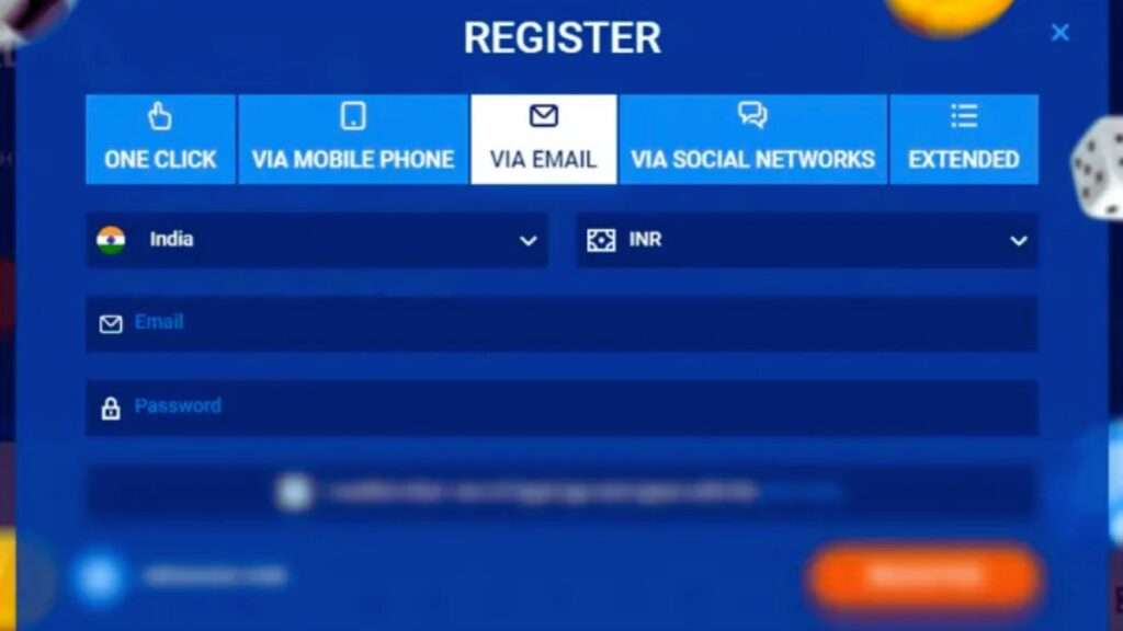 Fill the details to bet in Mostbet