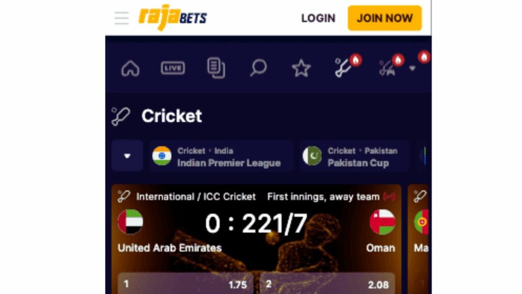 Rajabets cricket betting
