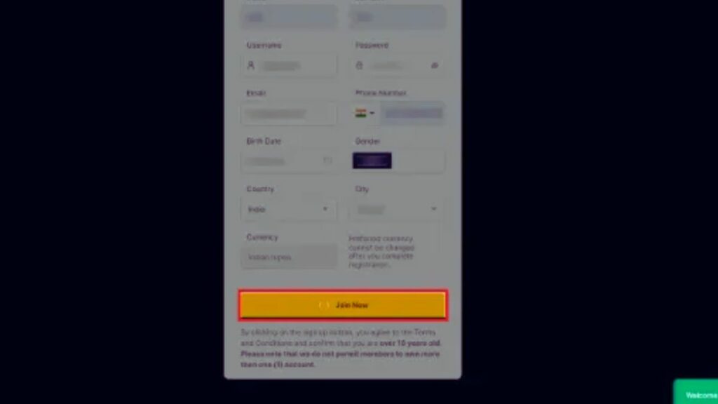 Register in rajabets