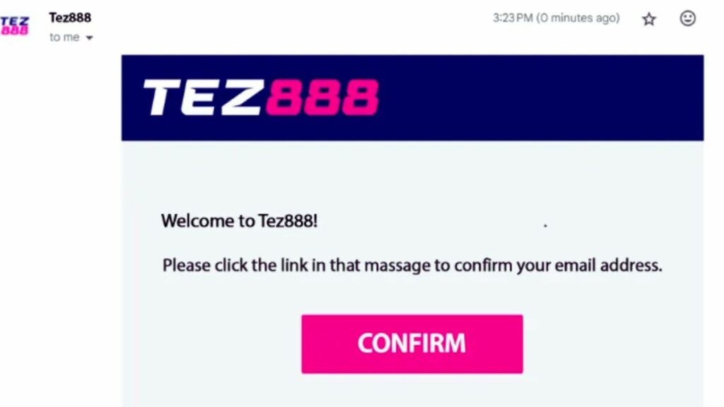 Confirm you email