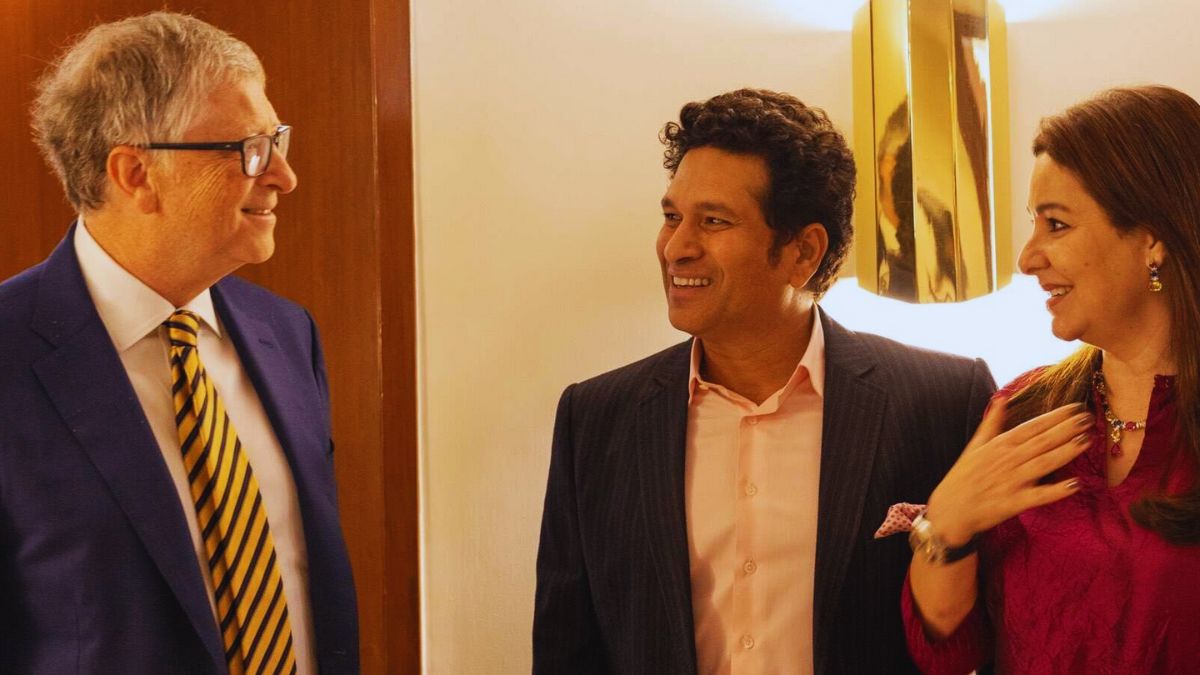 Bill Gates, Sachin Tendulkar, Yuvraj Singh, Shikhar Dhawan