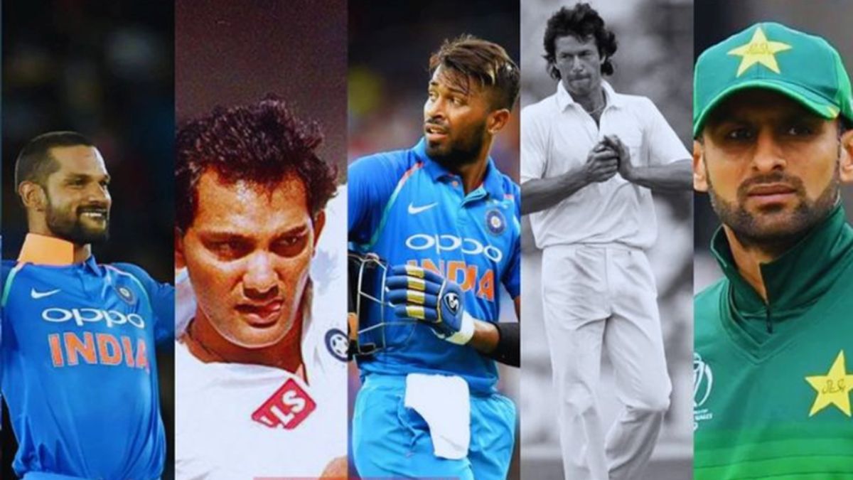 Shikhar Dhawan, Brett Lee, Mohammed Shami, Dinesh Karthik, Yuzvendra Chahal, Hardik Pandya, Imran Khan