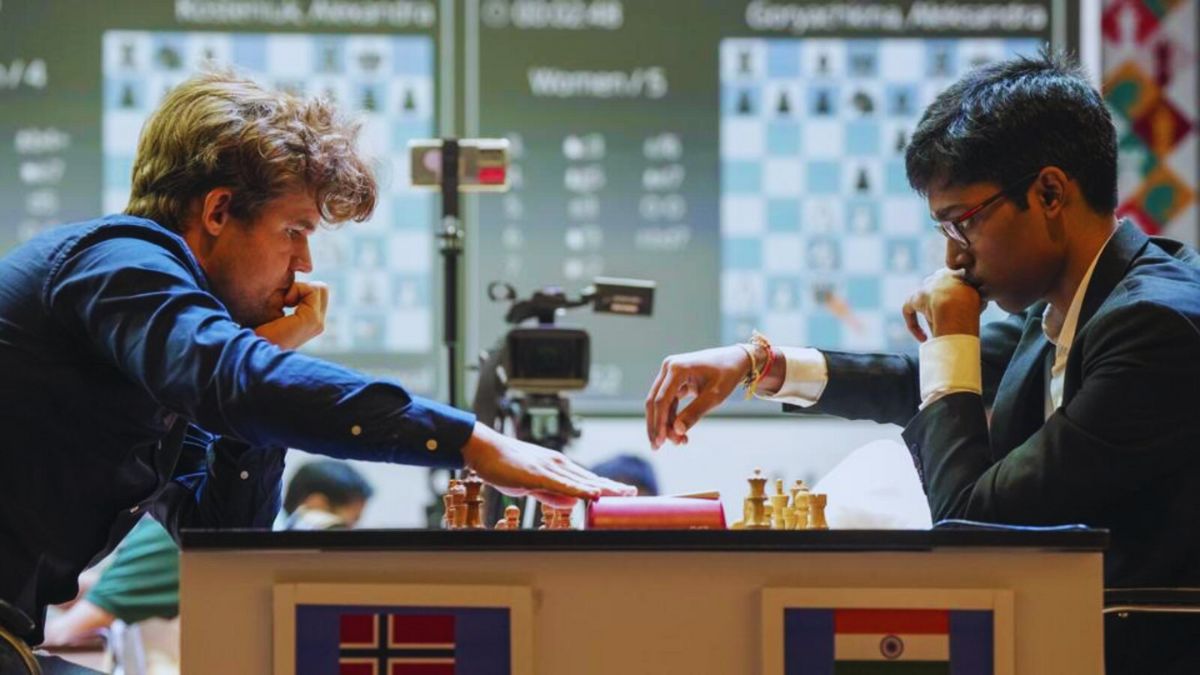 Arjun Erigaisi, D. Gukesh, R. Praggnanandhaa, Ding Liren, Magnus Carlsen