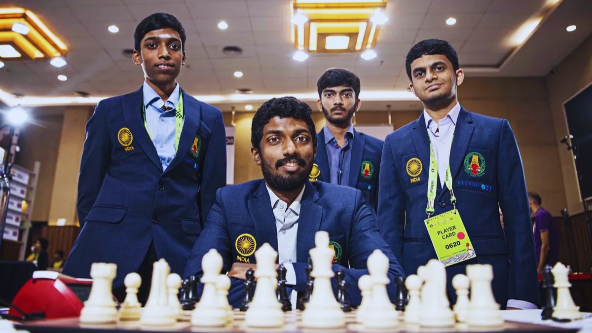 Arjun Erigaisi, D. Gukesh, R. Praggnanandhaa, Ding Liren, Magnus Carlsen