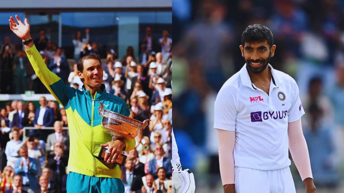 Virat Kohli, Jasprit Bumrah, Cristiano Ronaldo, Lionel Messi, Rafael Nadal