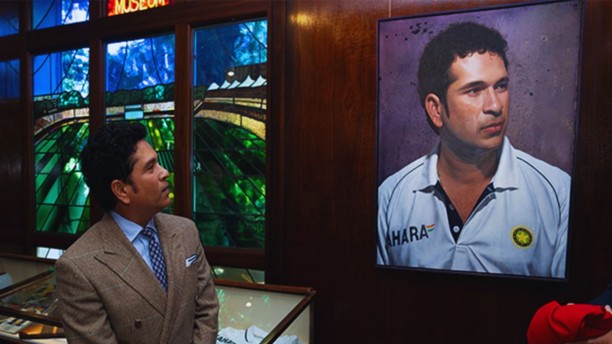 Sachin Tendulkar portrait at MCC Museum Lord’s