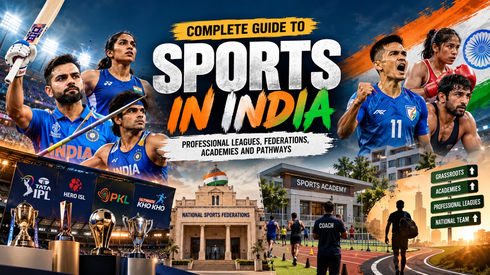 Complete Guide to Sports in India: Professional Leagues, Federations, Academies and Pathways