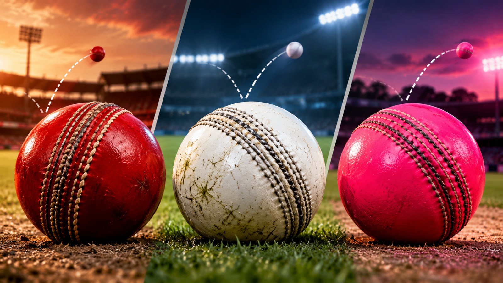 Cricket Ball Explained: Differences Between Red, White and Pink Balls